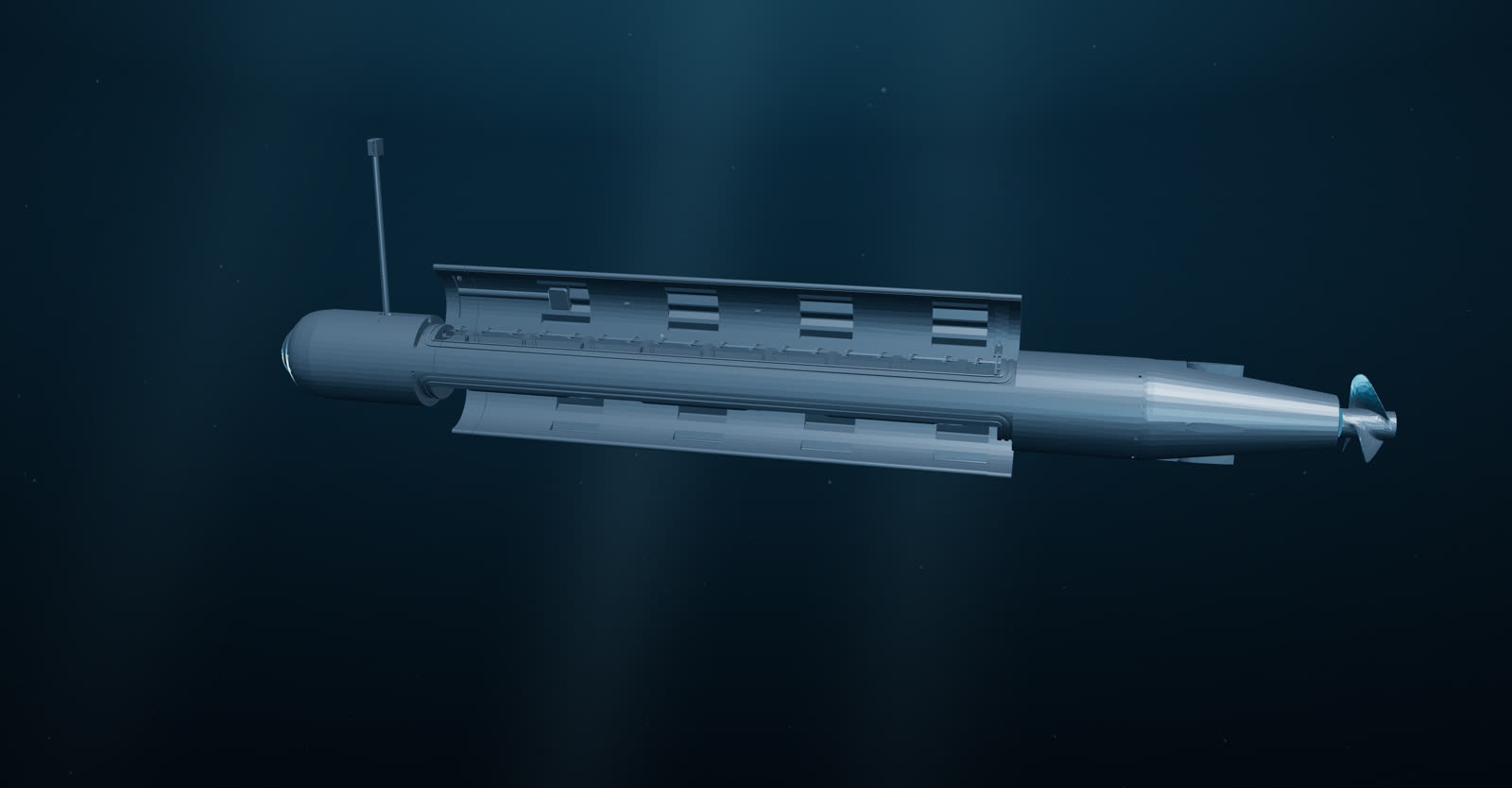 The SpiderEgg vehicle rendered underwater